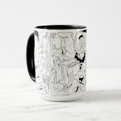 顔ラインアート マグカップ (正面左)
