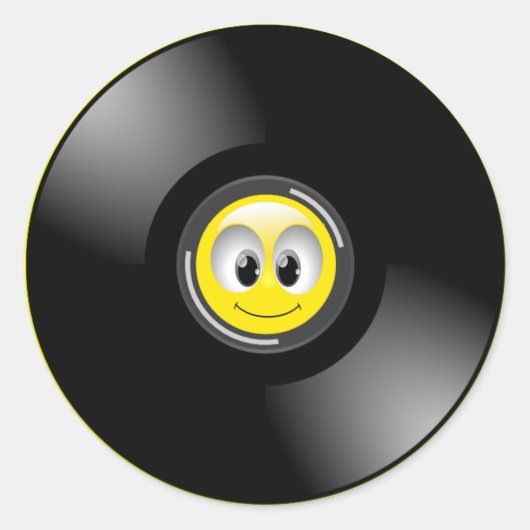 顔レコード ラウンドシール (正面)