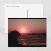 顔ロックアットサンセットインバンドンオレゴン葉書 ポストカード (正面/裏面)