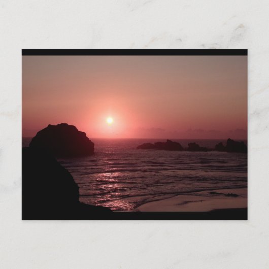 顔ロックアットサンセットインバンドンオレゴン葉書 ポストカード (正面)