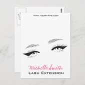 顔ロングラッシュアイライナーラッシュエクステンション ポストカード (正面/裏面)