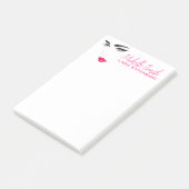 顔ロングラッシュピンクリップラッシュエクステンション ポストイット (アングル)