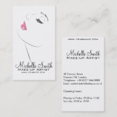 顔ロングラッシュラッシュエクステンションピンクの唇 名刺 (正面/裏面)