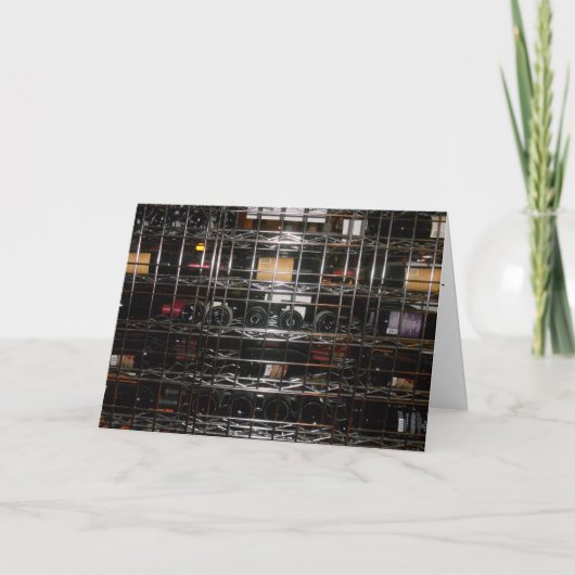 「顔ワインラック」お祝いカード カード (正面)