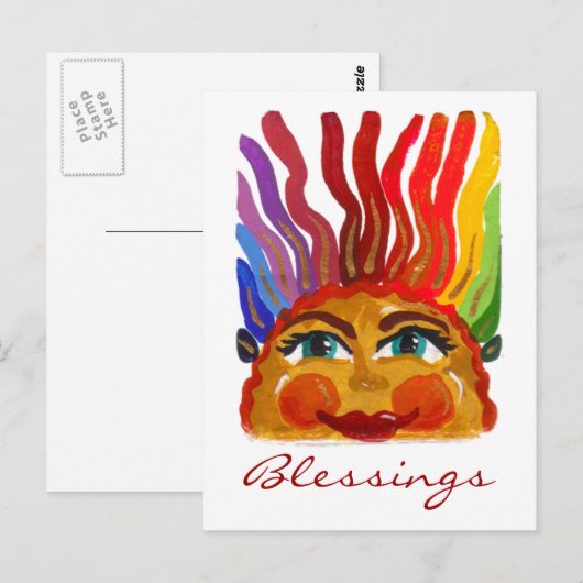 顔上はがき ポストカード (正面/裏面)