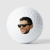 顔付きゴルフボール、ゴルフボール上の顔 ゴルフボール (正面)