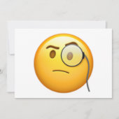 顔付きモノクル – Emoji (正面)