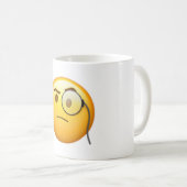 顔付きモノクル – Emoji コーヒーマグカップ (正面右)