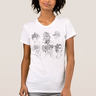 顔付き白人女性Tシャ違うツ Tシャツ