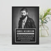 顔写真パーティー招待状 招待状 (スタンド正面)