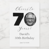顔写真マイルストーン誕生日パーティー ワインラベル (シングルラベル)
