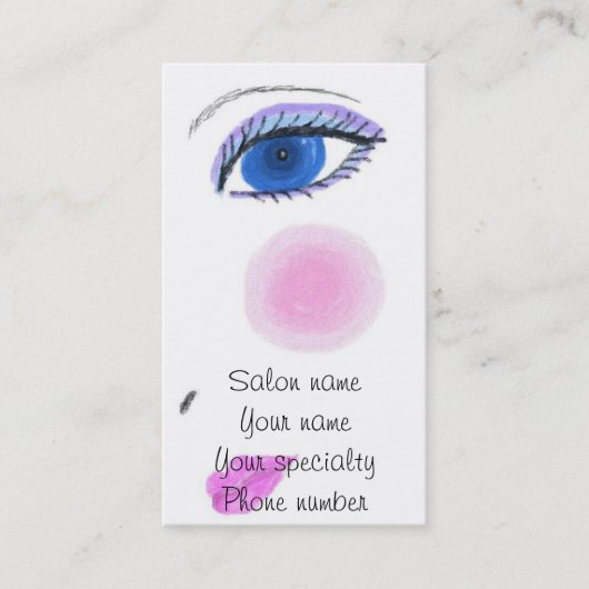 顔名刺 予約カード (正面)