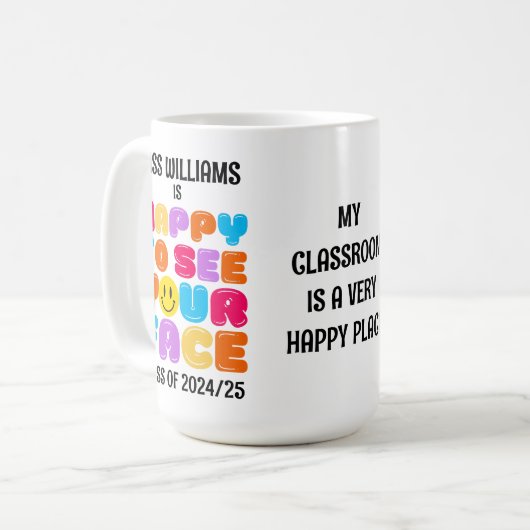 顔幼稚園先生 コーヒーマグカップ (正面左)