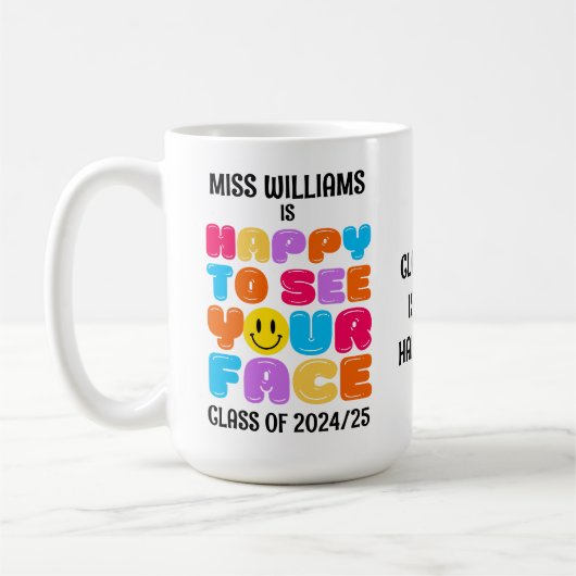 顔幼稚園先生 コーヒーマグカップ (左)