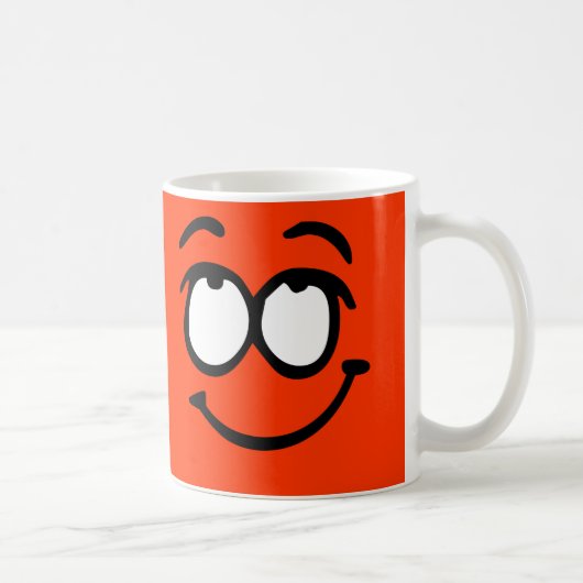 顔文字のカスタマイズ可能な背景のマグ コーヒーマグカップ (右)