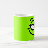 顔文字のカスタマイズ可能な背景のマグ コーヒーマグカップ (中央)