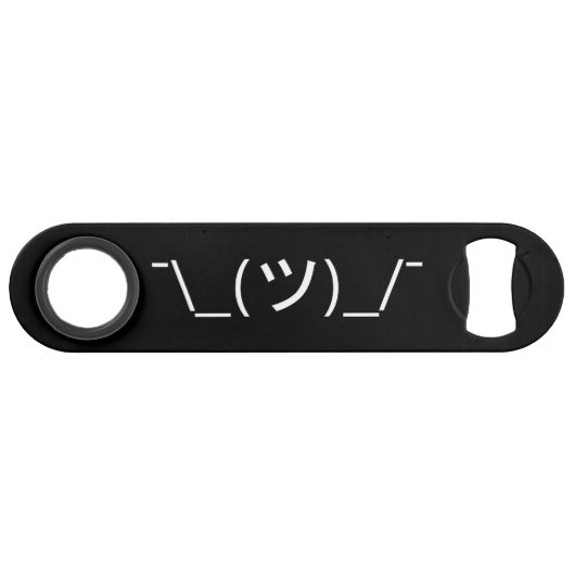 顔文字の¯ \ _(ツ) _/¯の日本人Kaomojiをすくめて下さい スピード栓抜き (正面(横))