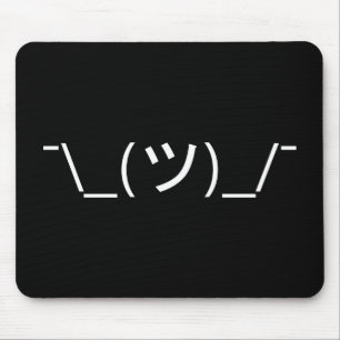 顔文字の¯ \ _(ツ) _/¯の日本人Kaomojiをすくめて下さい マウスパッド