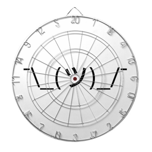顔文字を縮める¯\_(ツ)_/¯顔日本の文字 ダーツボード (正面)