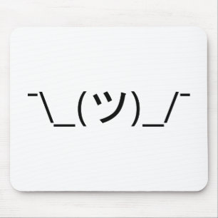 顔文字を縮める¯\_(ツ)_/¯顔日本の文字 マウスパッド