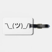 顔文字を縮める¯\_(ツ)_/¯顔日本の文字 ラゲッジタグ (裏面横)