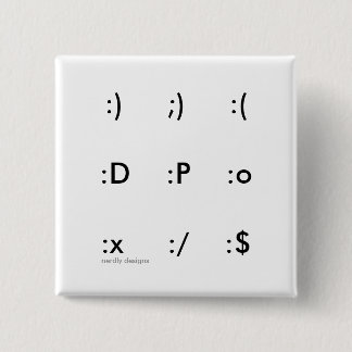 顔文字ボタン 缶バッジ