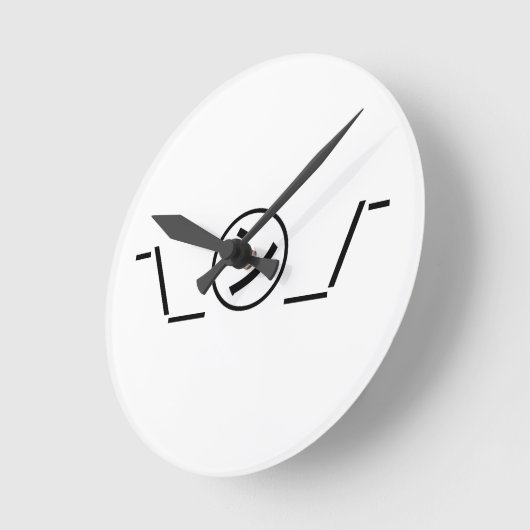 ¯顔文字縮㋛色_/¯顔日本の文字 ラウンド壁時計 (傾斜)