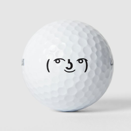 顔文字 ( ͡° ͜ʖ ͡°) テキスト絵文字 ゴルフボール (正面)