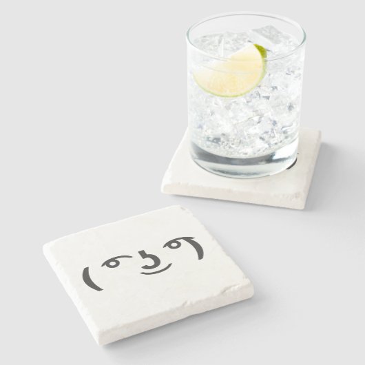 顔文字 ( ͡° ͜ʖ ͡°)  テキスト絵文字 ストーンコースター (横)
