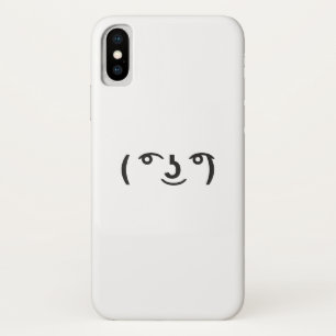顔文字 ( ͡° ͜ʖ ͡°) テキスト絵文字 iPhone X ケース