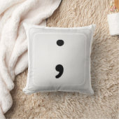 顔文字-セミコロンの枕 クッション (ブランケット)