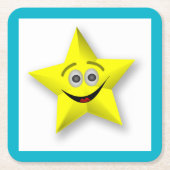 顔星 スクエアペーパーコースター (正面)