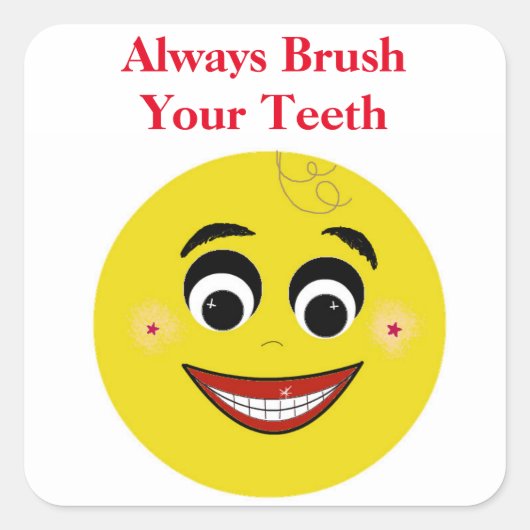 顔歯科メッセージ スクエアシール (正面)