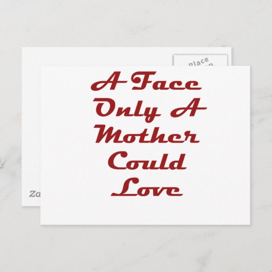 顔母だけ愛することができる ポストカード (正面/裏面)