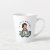 顔生活とスマイル | カフェラテマグ (右)