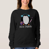 顔画家フェイスペインティングアーティストウィンターペンギン スウェットシャツ (正面)
