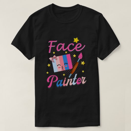 顔画家メイクアップアーティスト Tシャツ (デザイン正面)