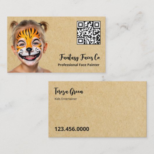 顔画家QR 名刺 (正面/裏面)