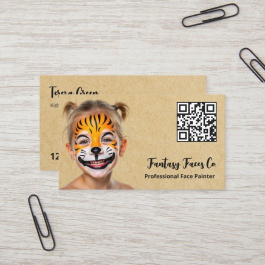 顔画家QR 名刺 (正面/裏面インサイチュ)