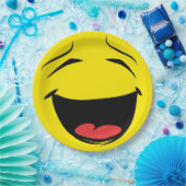 顔笑う絵文字の誕生日パーティー ペーパープレート (パーティー)