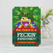 顔素晴らしセントパトリックの日パーティの招待状 招待状 (スタンド正面)