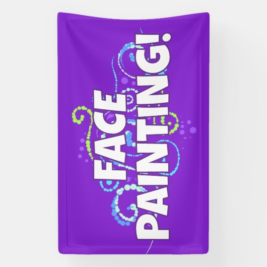 顔絵を描のバナー 横断幕 (縦)