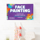 顔絵を描のビジネスのバナー記号 横断幕 (インサイチュ)