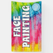 顔絵を描のビジネスのバナー記号 横断幕 (縦)