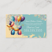 顔絵を描のフェイスペインバルーンツイスターイエロー 名刺 (正面)