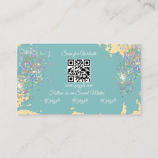 顔絵を描のフェイスペインバルーンツイスターイエロー 名刺 (裏面)