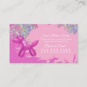 顔絵を描のフェイスペインバルーンツイスターピンク 名刺 (正面)