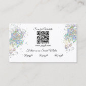 顔絵を描のフェイスペインバルーンツイスター 名刺 (裏面)