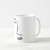 顔絵を描の輪郭(水色ブラシ)。A コーヒーマグカップ (正面右)