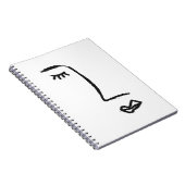 顔絵を描の輪郭(水色ブラシ)。A ノートブック (右側)